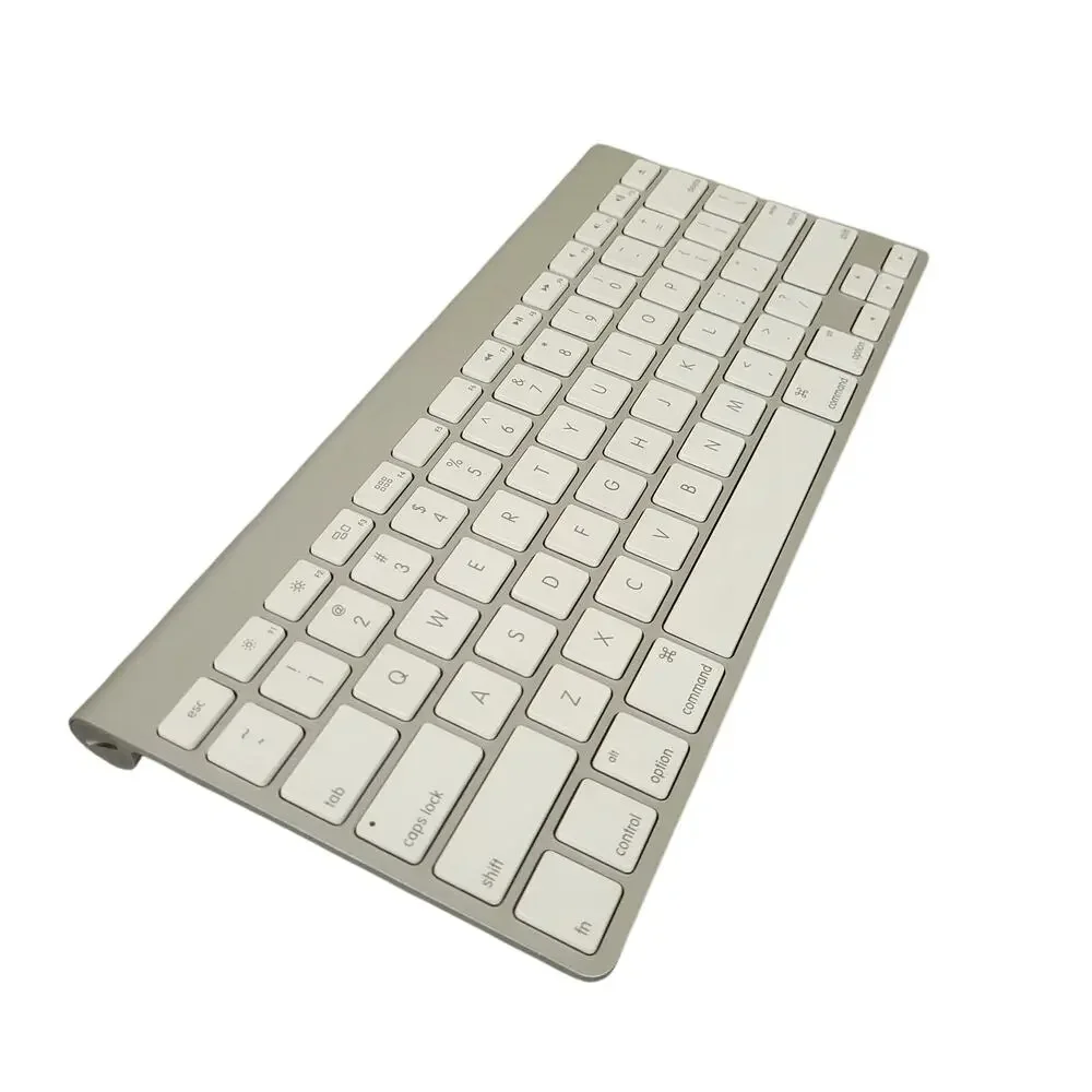 Apple A1314 Wireless Bluetooth Keyboard Replacement White/Silver Tested EUC